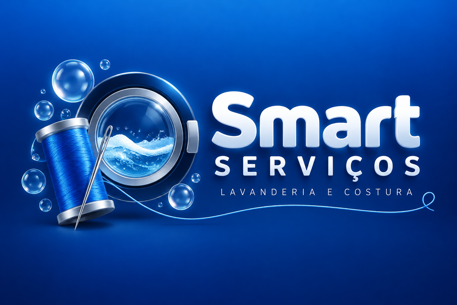 Logotipo da Smart Serviços: lavanderia e costura